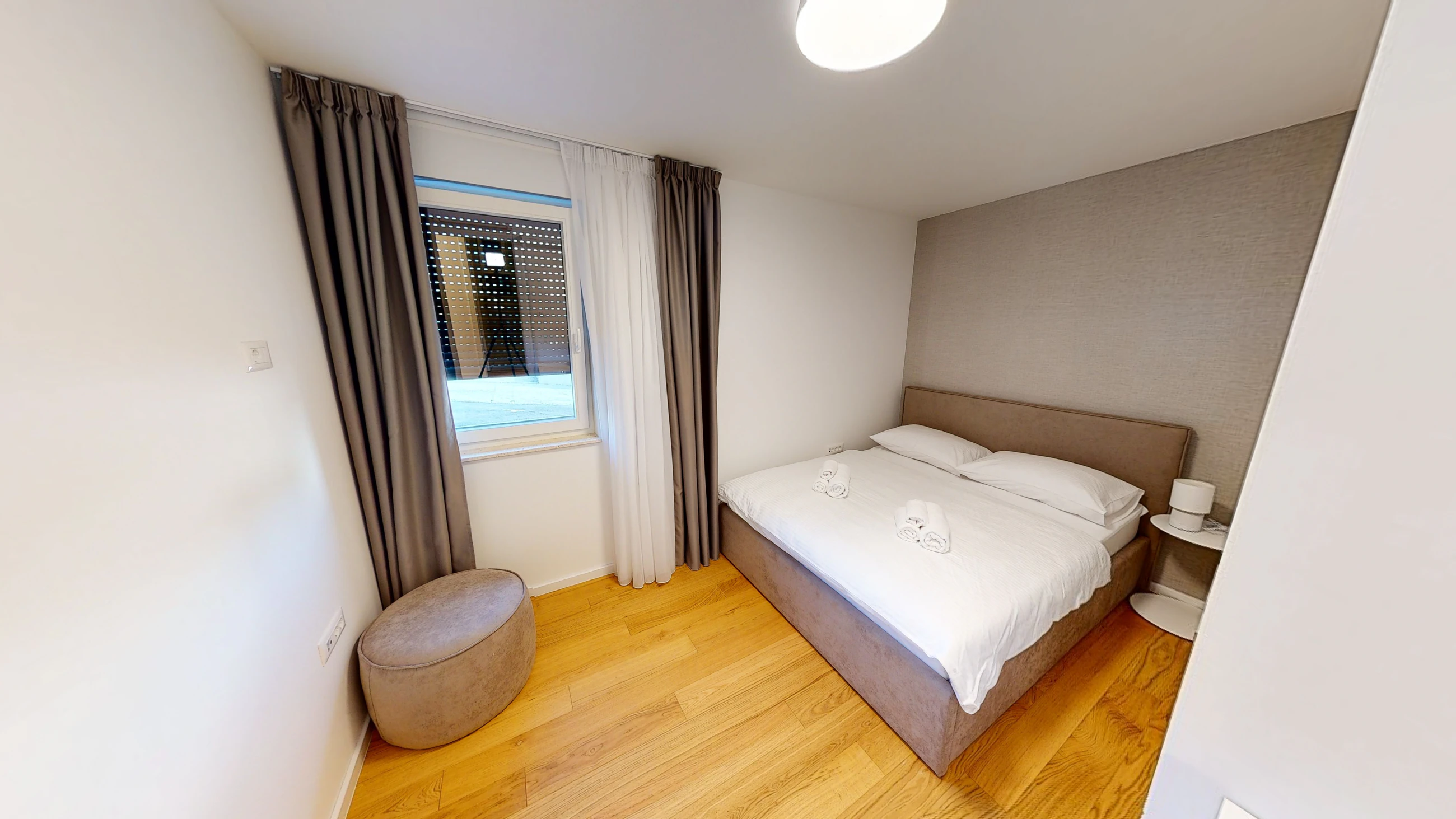 Double bedroom at Three-Bedroom Apartment with Private Pool Near the Sea